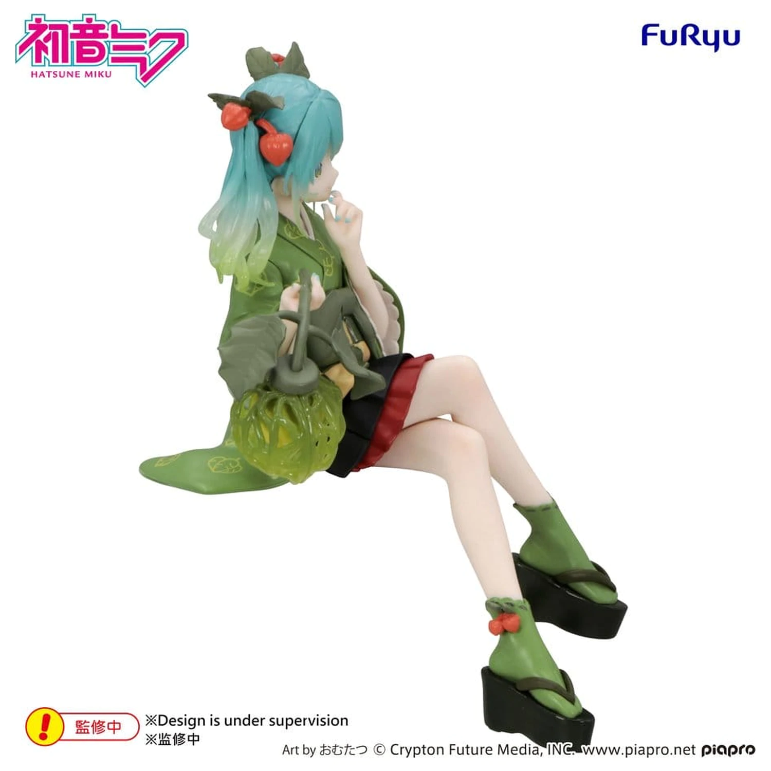 Hatsune Miku Noodle Stopper PVC Figure Flower Fairy Winter Cherry Green Color Ver. 15 cm product photo