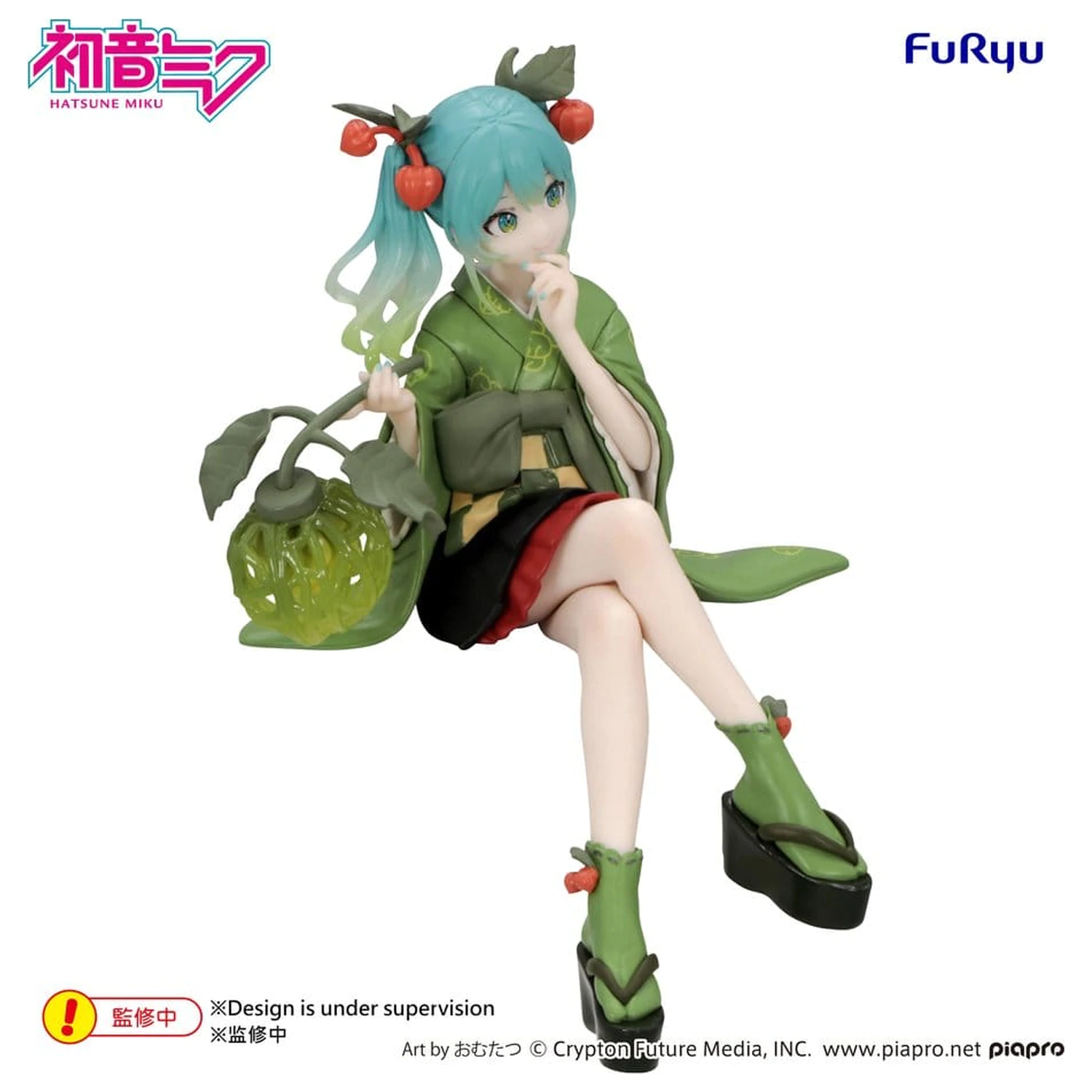 Hatsune Miku Noodle Stopper PVC Figure Flower Fairy Winter Cherry Green Color Ver. 15 cm product photo
