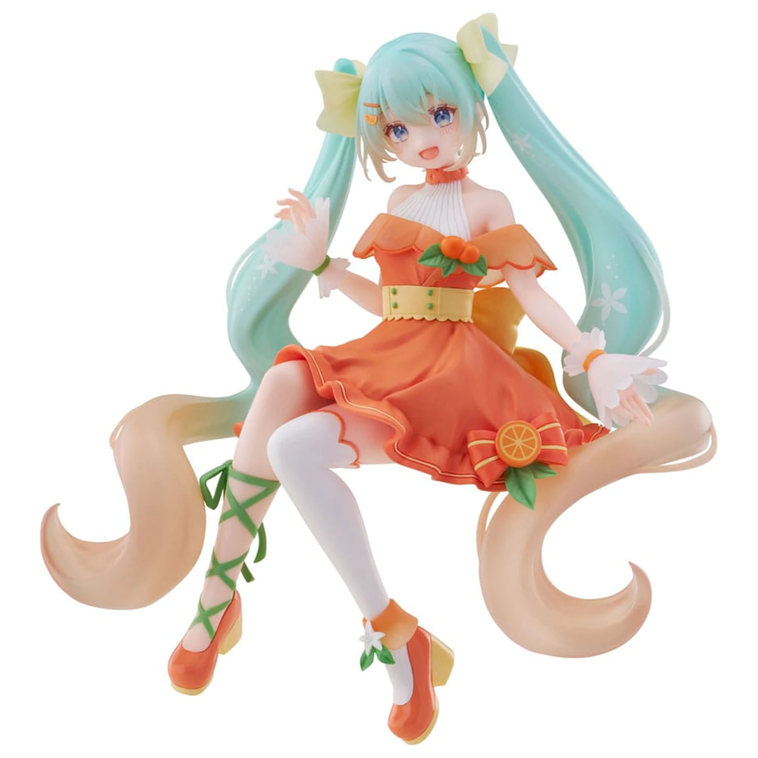 Hatsune Miku Noodle Stopper PVC Statue Flower Hatsune Miku Citrus Ver. 14 cm  product photo