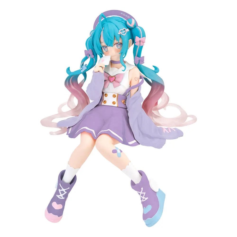 Hatsune Miku Noodle Stopper PVC Statue Hatsune Miku Love Sailor Purple Color Ver. 13 cm product photo