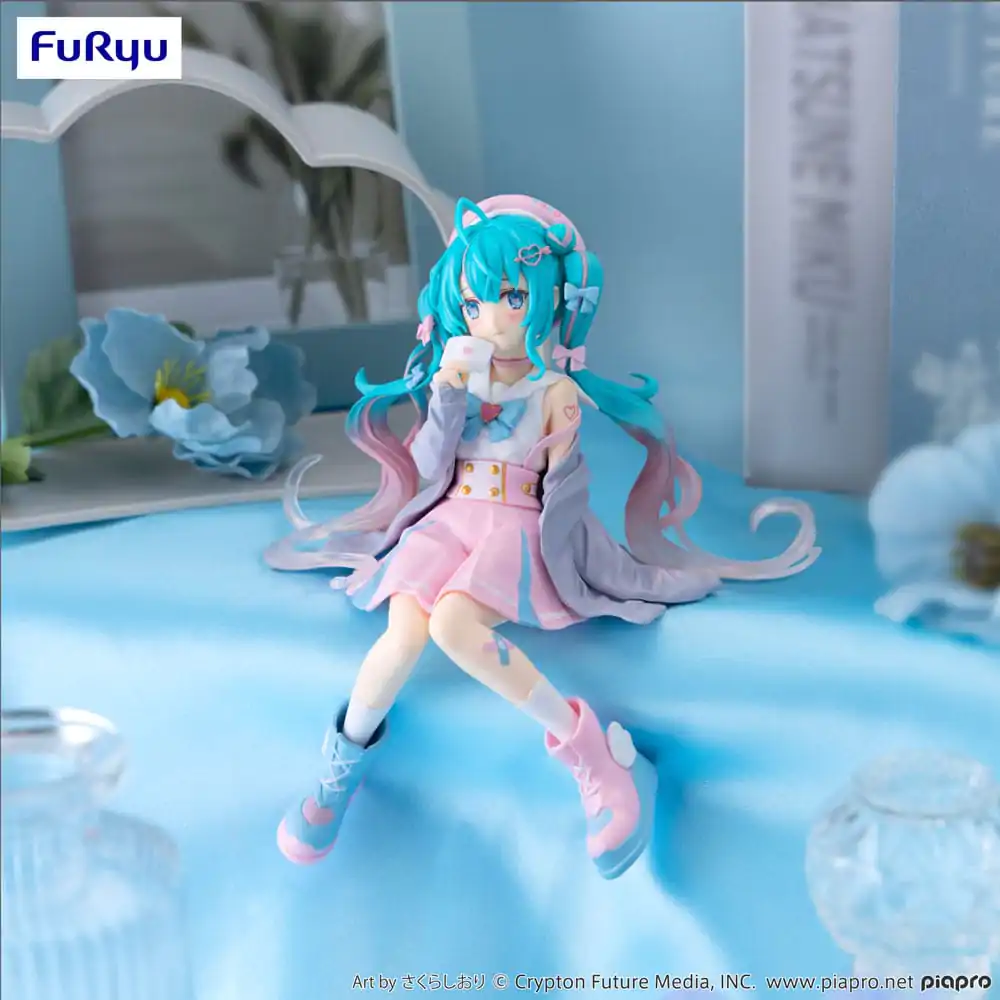 Hatsune Miku Noodle Stopper PVC Statue Love Sailor Grey Color Ver. 13 cm product photo