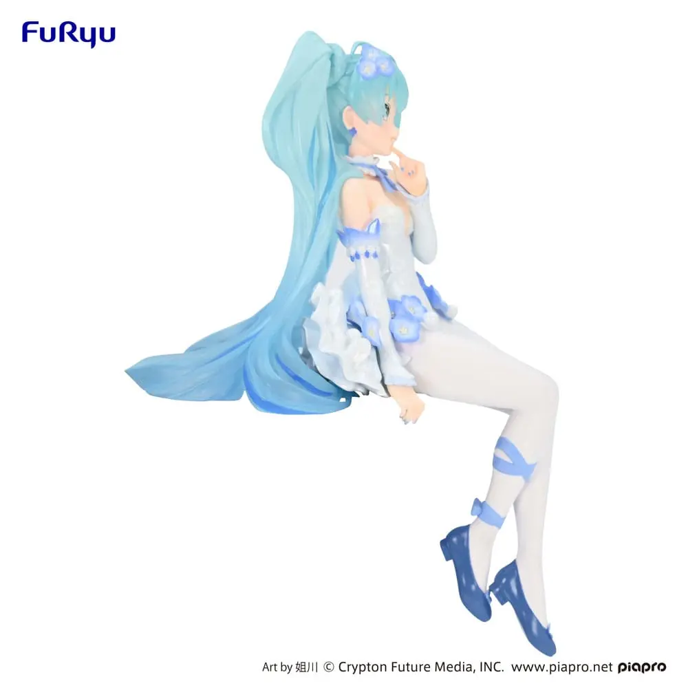 Hatsune Miku Noodle Stopper PVC Statue Miku Flower Fairy Nemophila 15 cm product photo