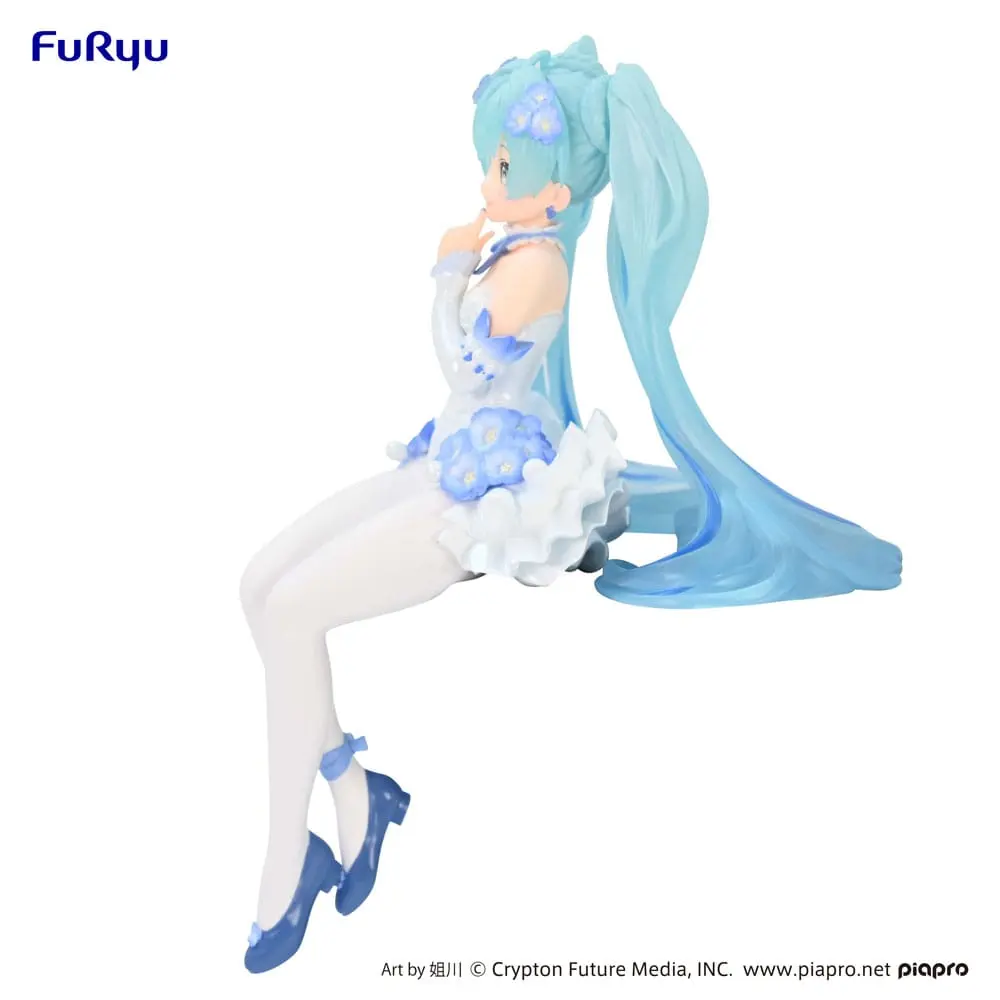 Hatsune Miku Noodle Stopper PVC Statue Miku Flower Fairy Nemophila 15 cm product photo