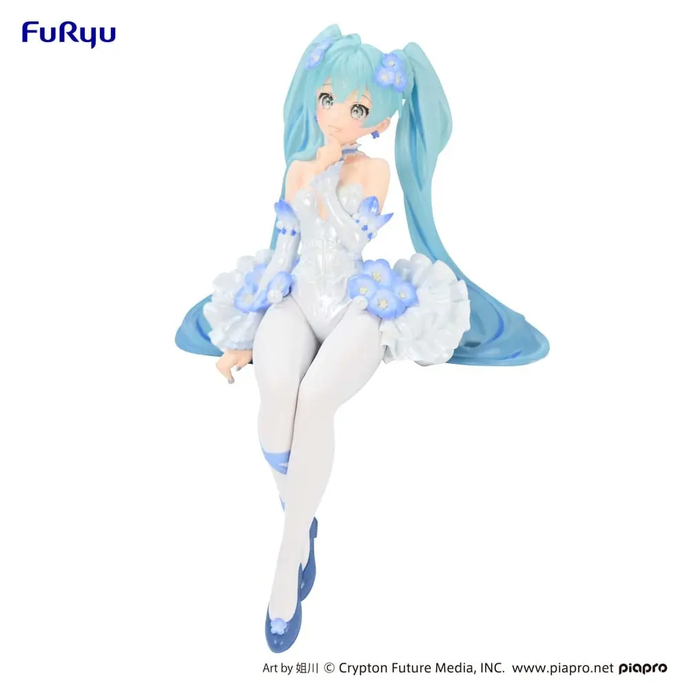 Hatsune Miku Noodle Stopper PVC Statue Miku Flower Fairy Nemophila 15 cm product photo
