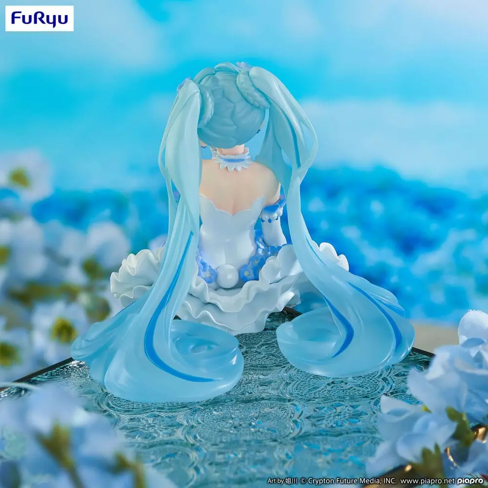 Hatsune Miku Noodle Stopper PVC Statue Miku Flower Fairy Nemophila 15 cm product photo