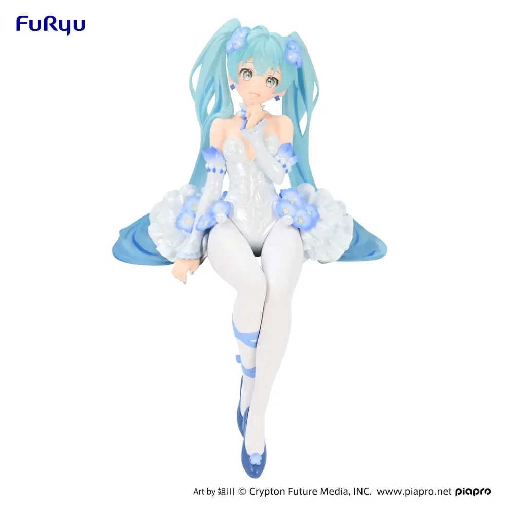 Hatsune Miku Noodle Stopper PVC Statue Miku Flower Fairy Nemophila 15 cm product photo