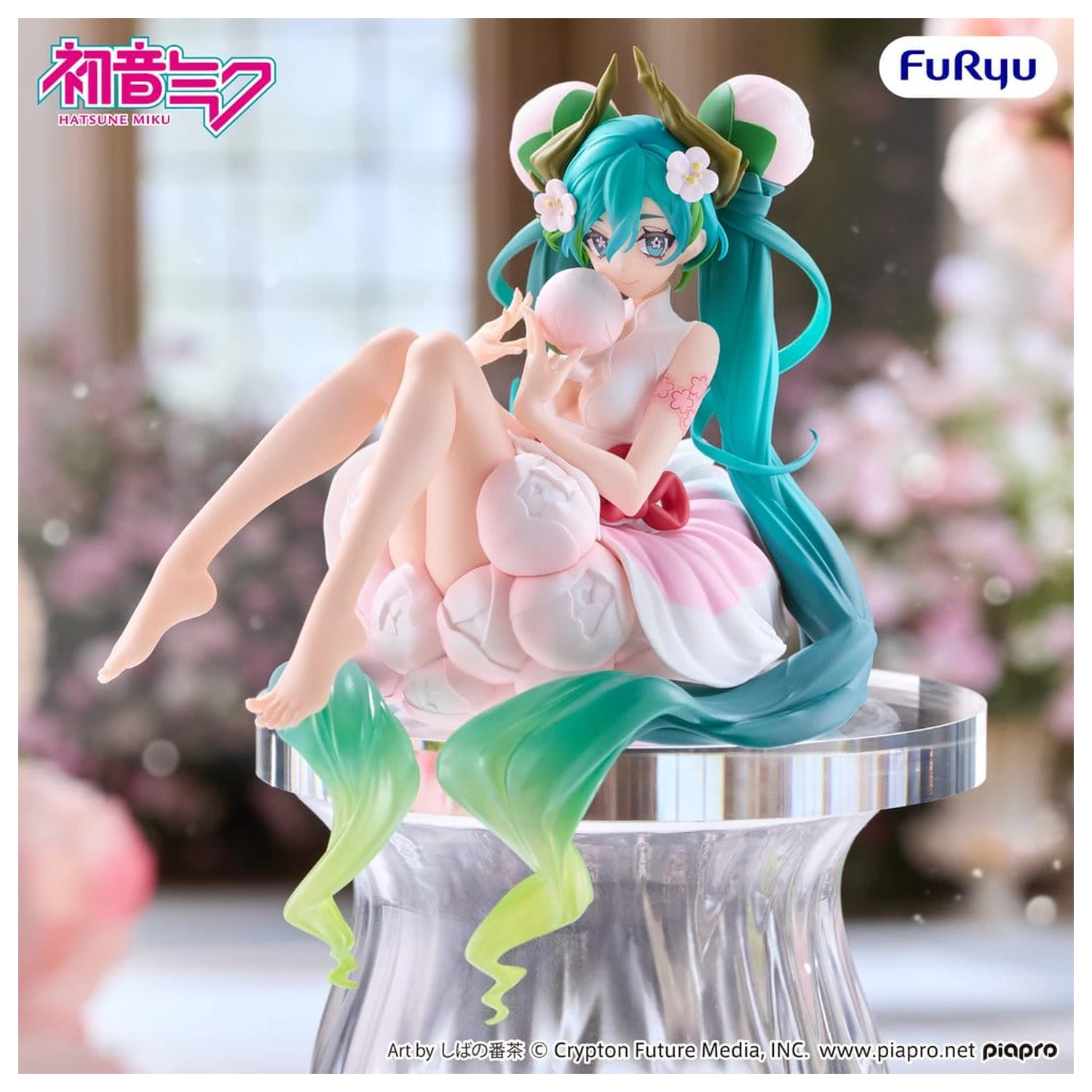 Hatsune Miku Noodle Stopper PVC Figure Flower Fairy White Plum Blossom 13 cm product photo