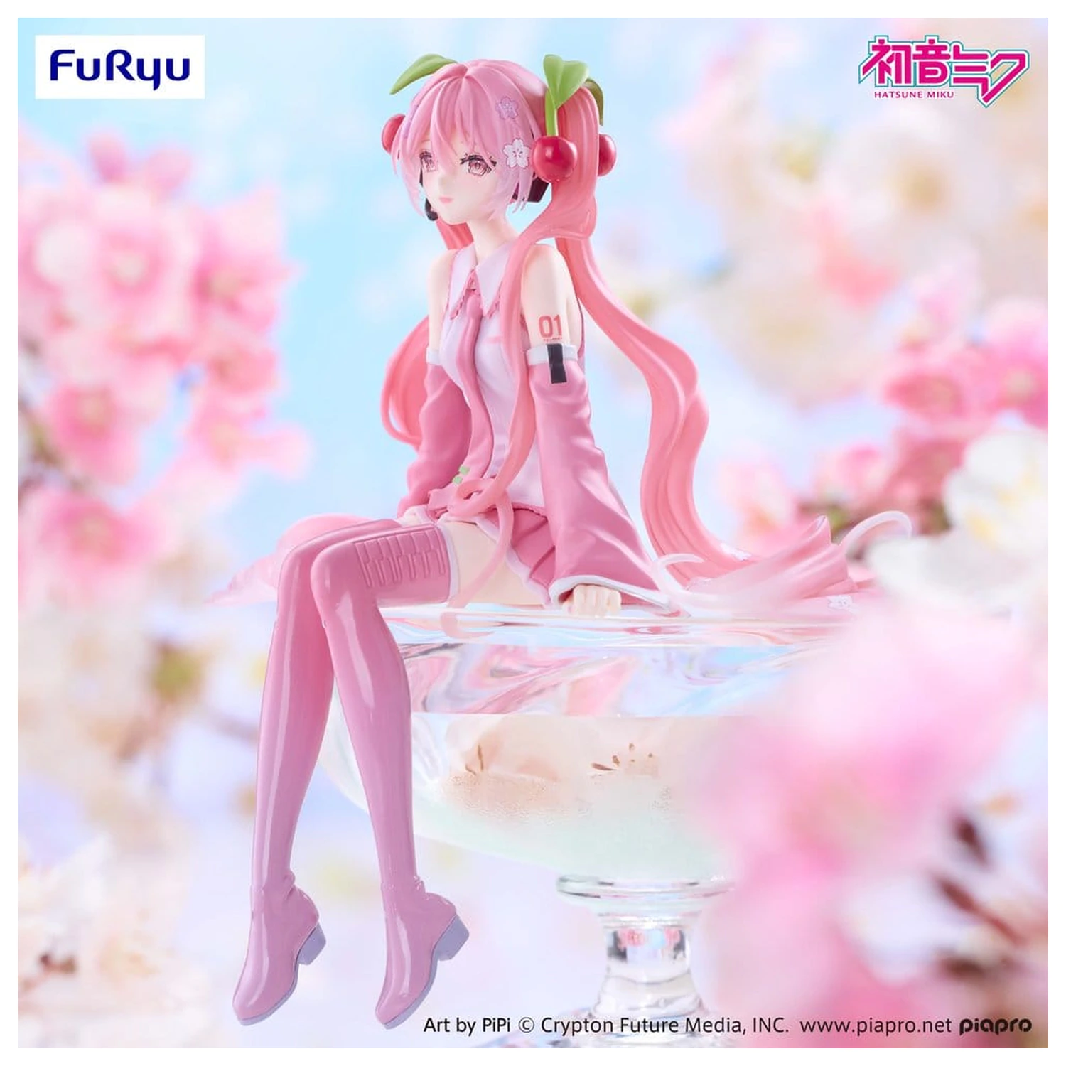Hatsune Miku Noodle Stopper PVC Figure Sakura Miku 2026 Smile Ver. 14 cm product photo