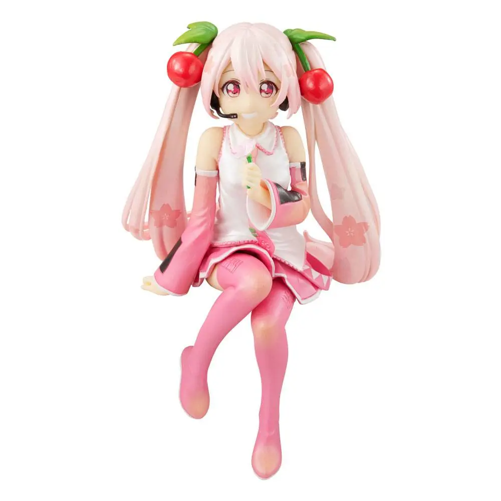 Hatsune Miku Noodle Stopper PVC Statue Sakura Miku 2022 Pearl Color 13 cm product photo