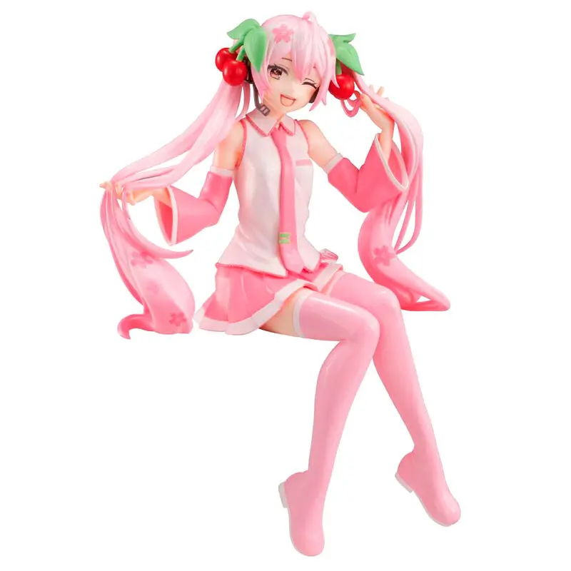 Hatsune Miku Noodle Stopper PVC Statue Sakura Miku Wink Ver. 16 cm product photo