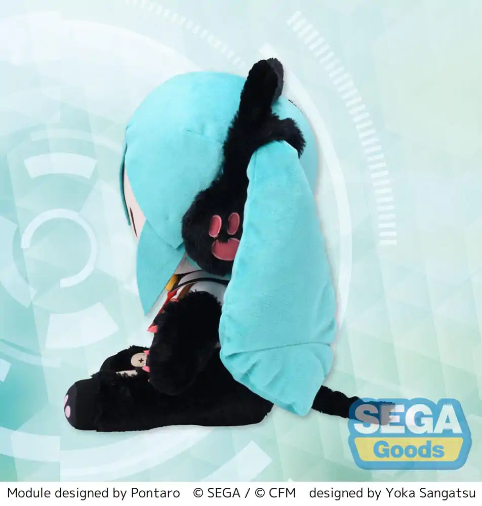 Hatsune Miku Project Diva Arcade Future Tone Fuwa Petit Plush Figure Hatsune Miku Kitty Cat LL 30 cm product photo