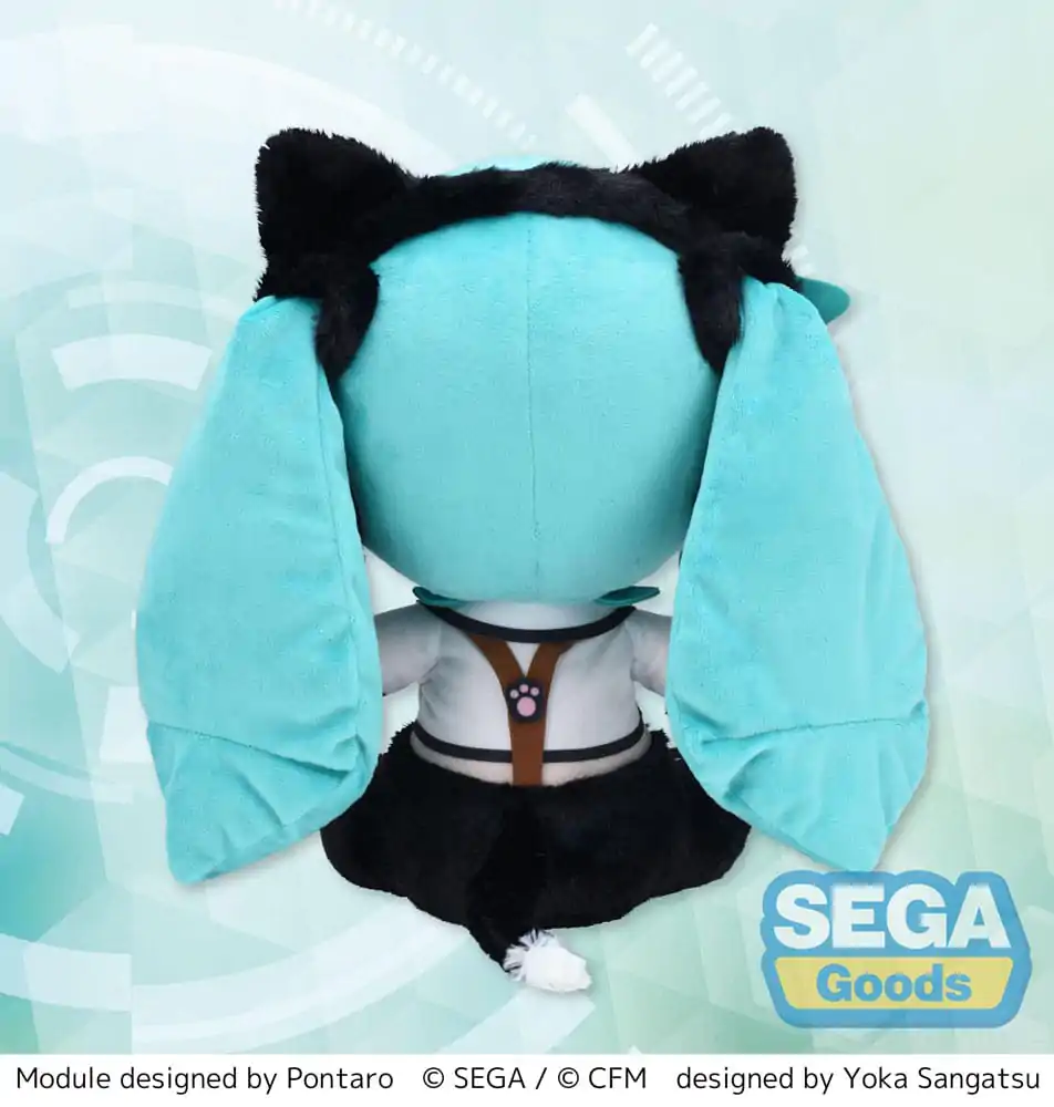 Hatsune Miku Project Diva Arcade Future Tone Fuwa Petit Plush Figure Hatsune Miku Kitty Cat LL 30 cm product photo
