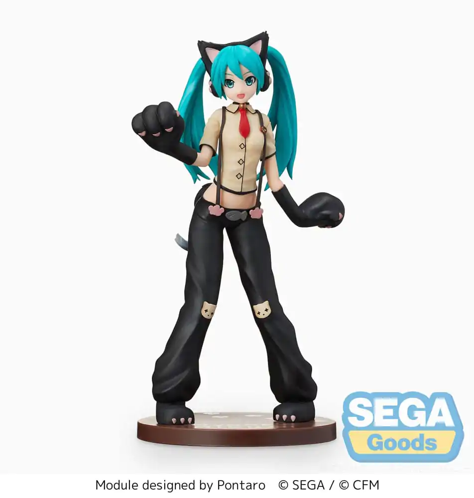 Hatsune Miku Project DIVA Arcade Future Tone SPM PVC Statue Hatsune Miku Kitty Cat 23 cm product photo