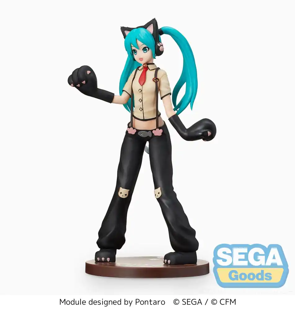 Hatsune Miku Project DIVA Arcade Future Tone SPM PVC Statue Hatsune Miku Kitty Cat 23 cm product photo