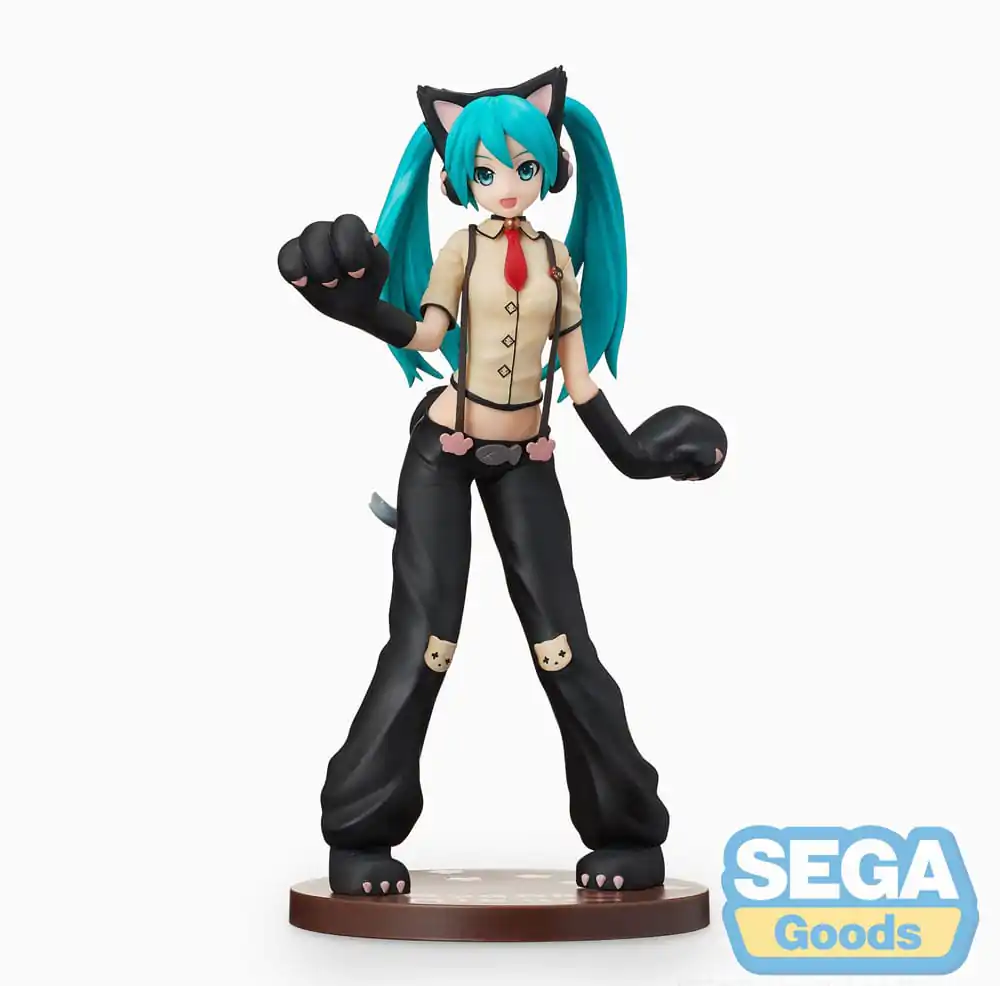 Hatsune Miku Project DIVA Arcade Future Tone SPM PVC Statue Hatsune Miku Kitty Cat 23 cm product photo