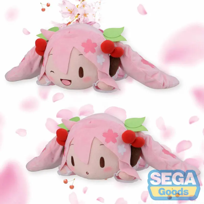Hatsune Miku Sakura Miku Pouting and Smile Nesoberi plush toy 15cm product photo