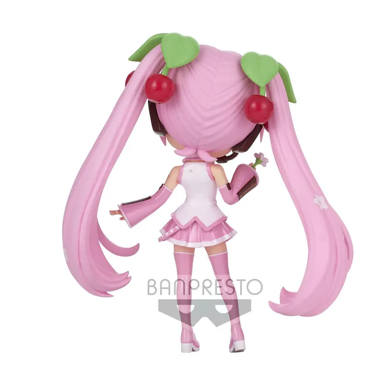 Hatsune Miku Q Posket Mini Figure Sakura Miku Ver. A 14 cm product photo