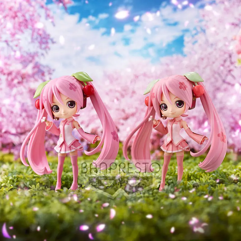 Hatsune Miku Q Posket Mini Figure Sakura Miku Ver. B 14 cm product photo