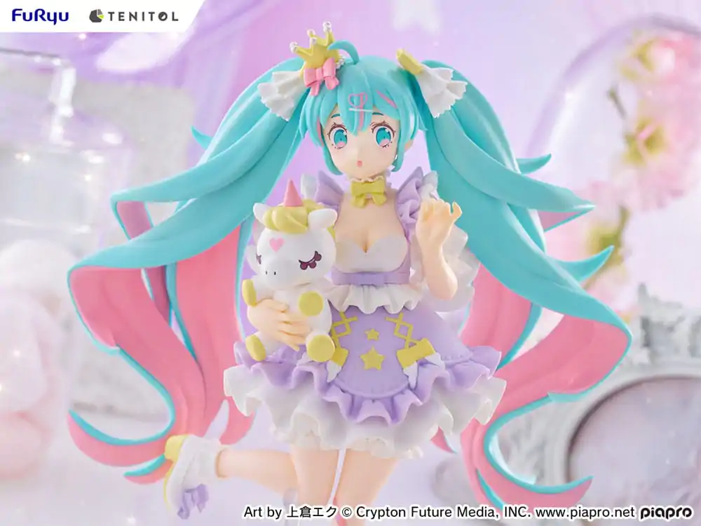 Hatsune Miku Tenitol PVC Statue Hatsune Miku Yumekawa Princess Lavender Ver. 21 cm product photo