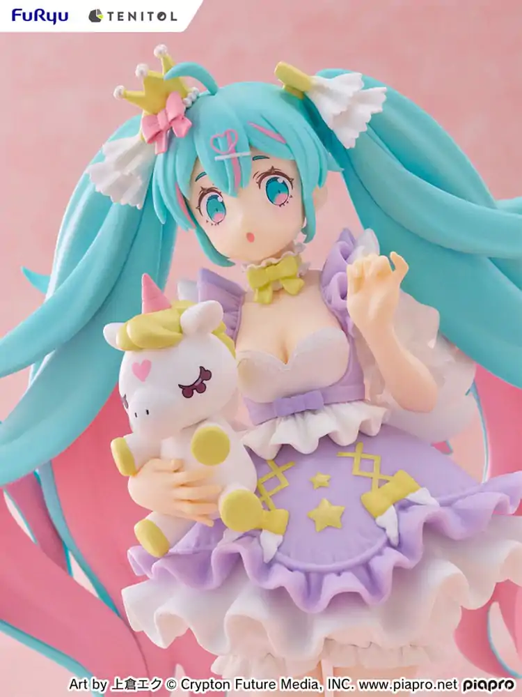 Hatsune Miku Tenitol PVC Statue Hatsune Miku Yumekawa Princess Lavender Ver. 21 cm product photo