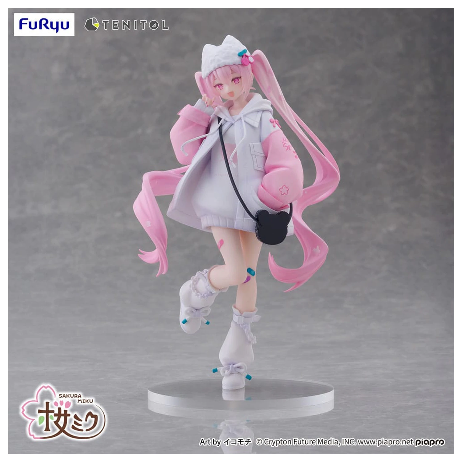 Hatsune Miku Tenitol PVC Statue Sakura Miku Cool style [petit] 19 cm  product photo