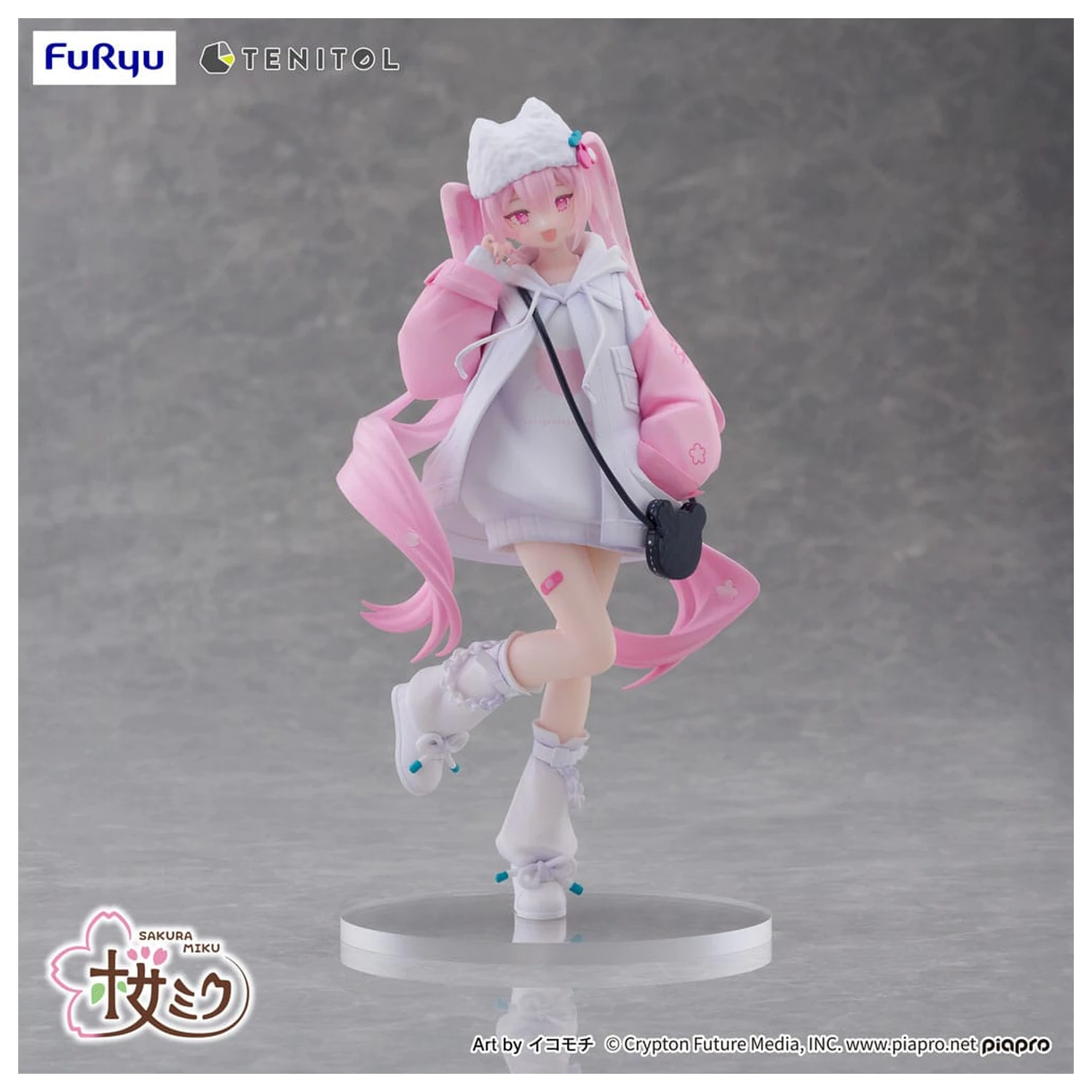 Hatsune Miku Tenitol PVC Statue Sakura Miku Cool style [petit] 19 cm  product photo