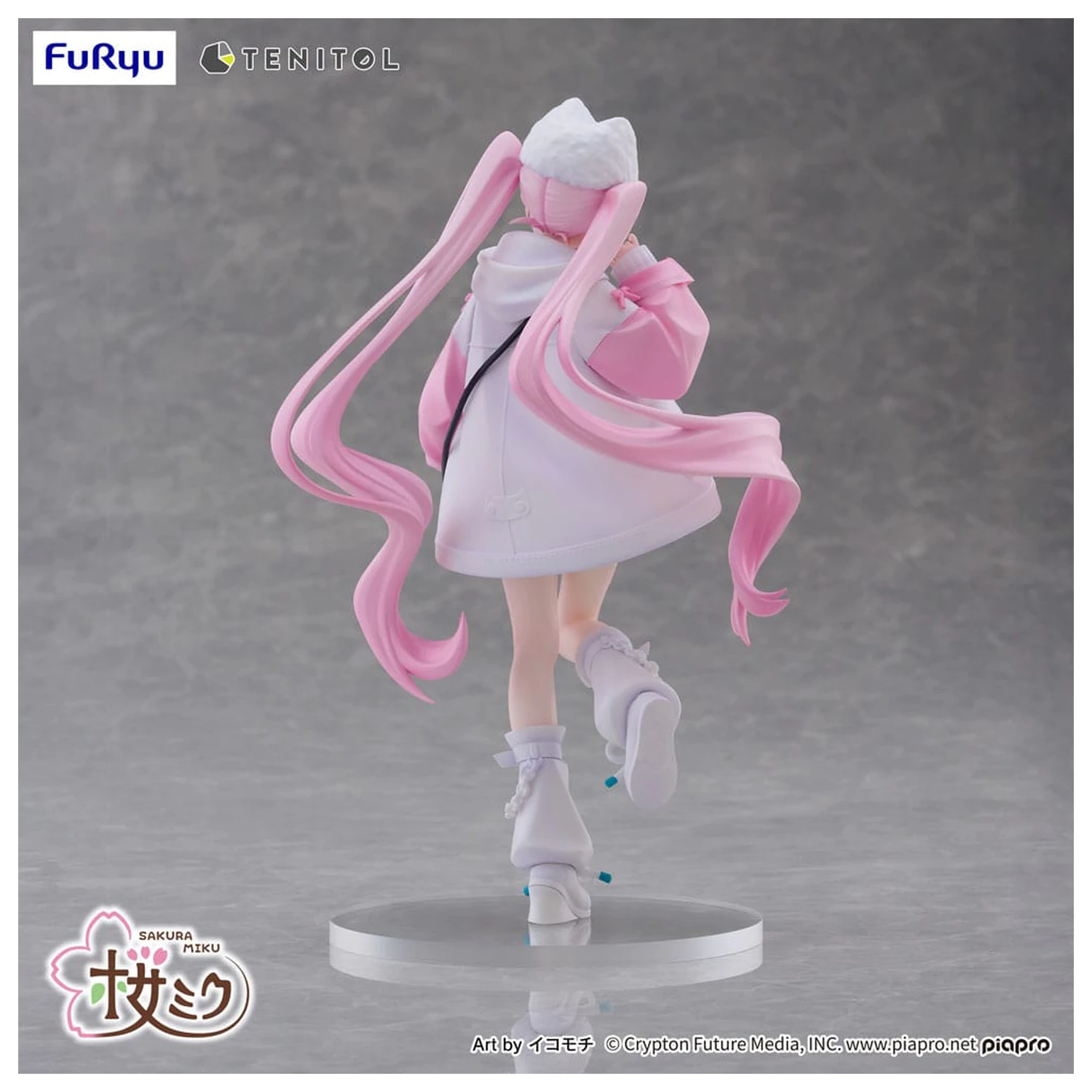 Hatsune Miku Tenitol PVC Statue Sakura Miku Cool style [petit] 19 cm  product photo