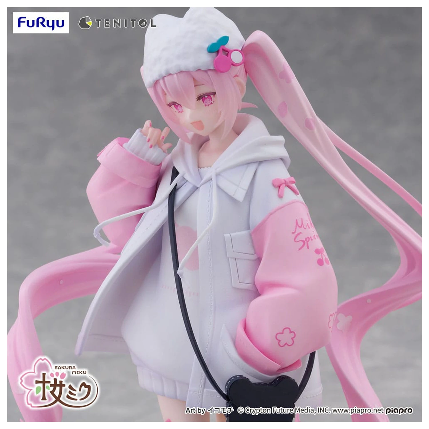 Hatsune Miku Tenitol PVC Statue Sakura Miku Cool style [petit] 19 cm  product photo