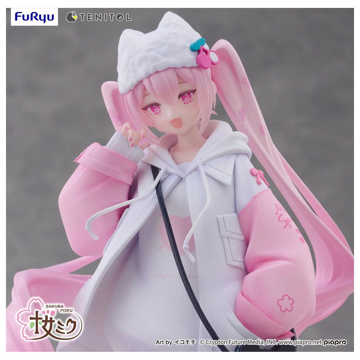Hatsune Miku Tenitol PVC Statue Sakura Miku Cool style [petit] 19 cm  product photo