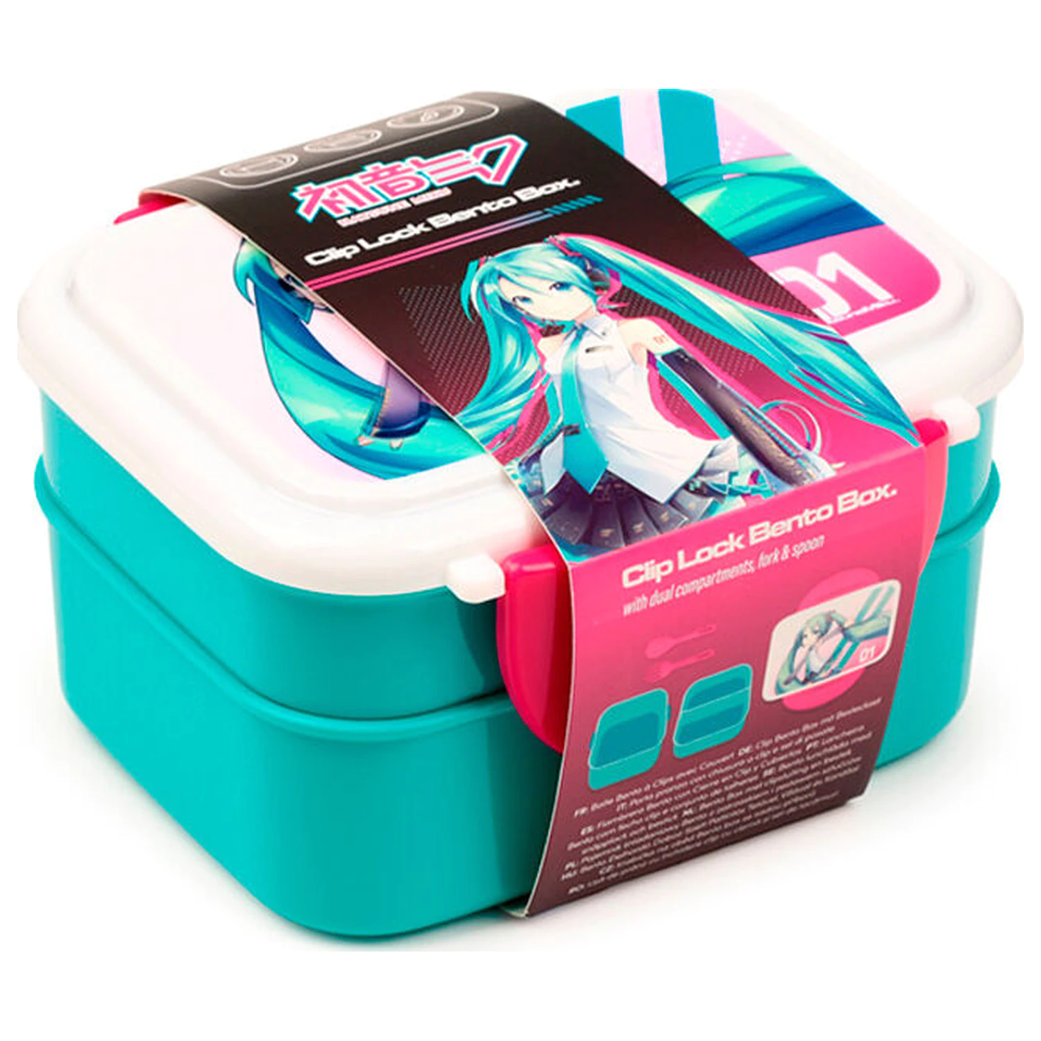 Hatsune Miku lunch box and cutlery product photo