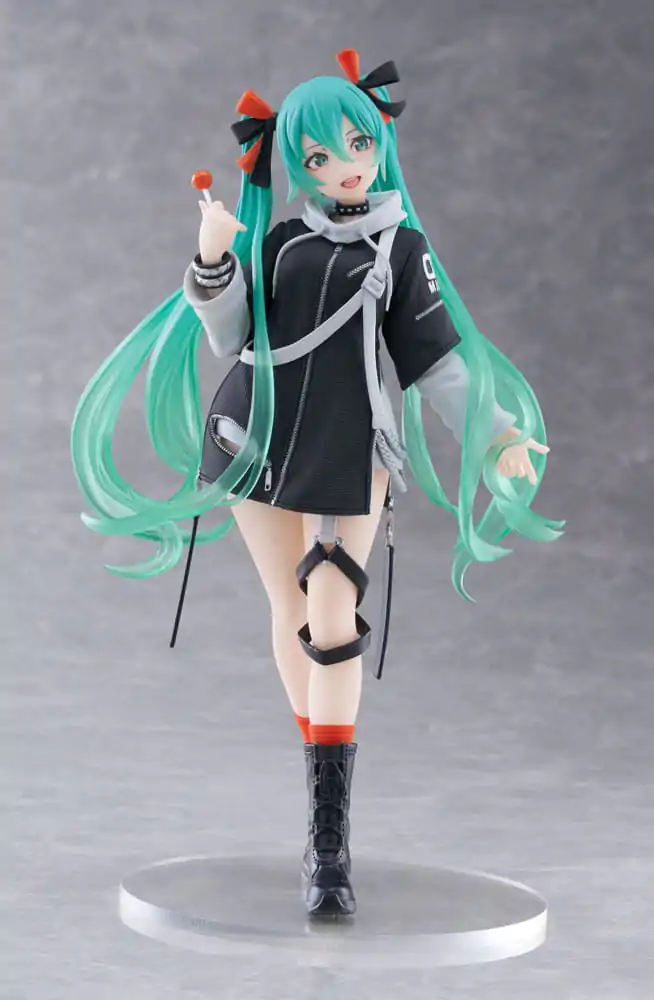 Hatsune Miku Wonderland PVC Statue Fashion Punk Ver. 18 cm termékfotó