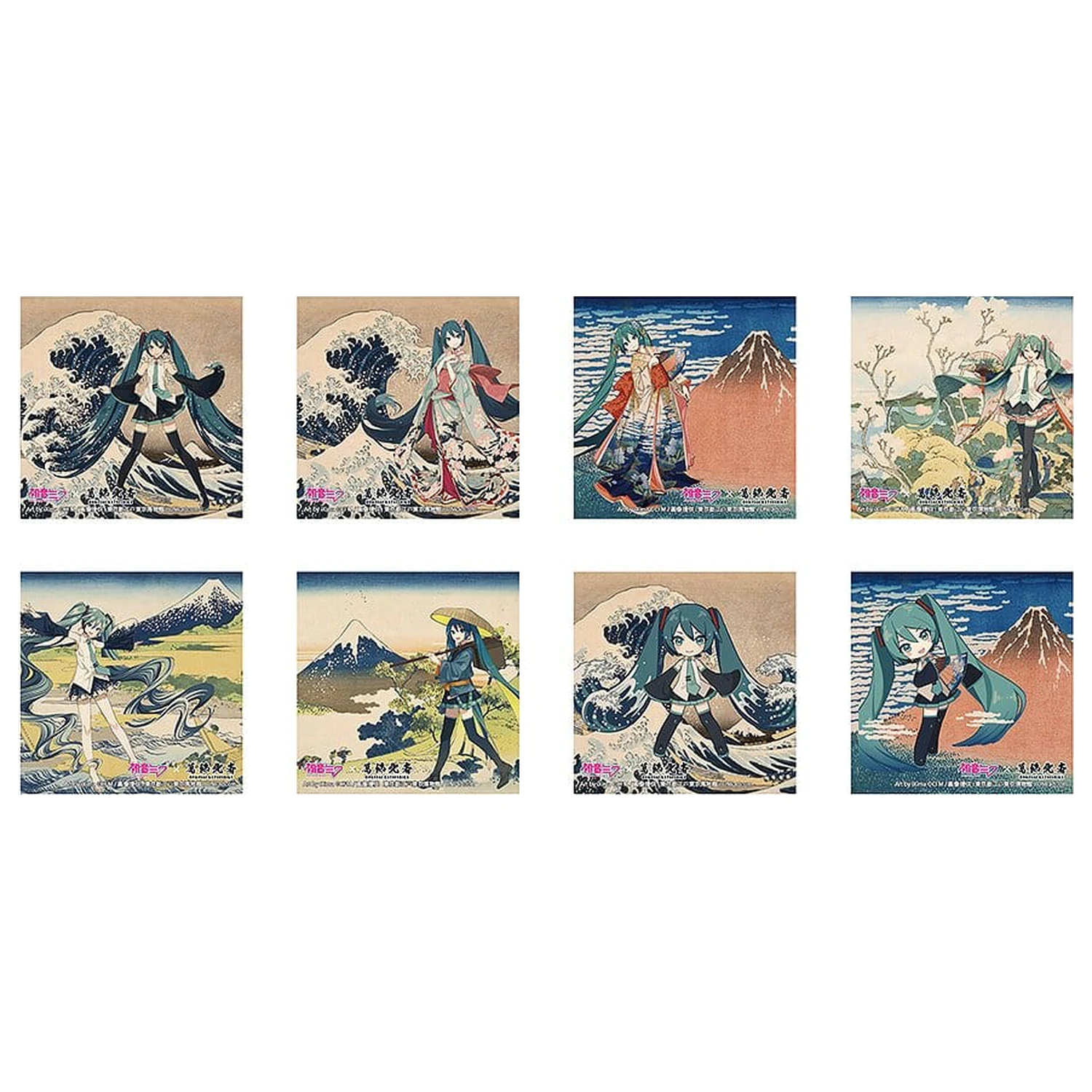 Hatsune Miku x Katsushika Hokusai iXima Sticker A/B/C/D/E/F/G/H product photo