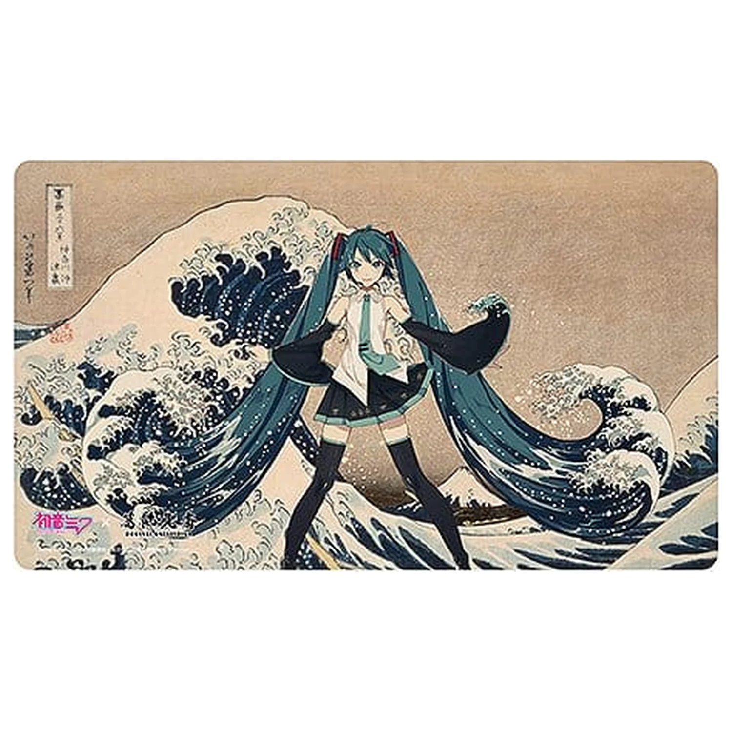 Hatsune Miku x Katsushika Hokusai iXima Desk Mat The Great Wave off Kanagawa/Fine Wind, Clear Morning product photo