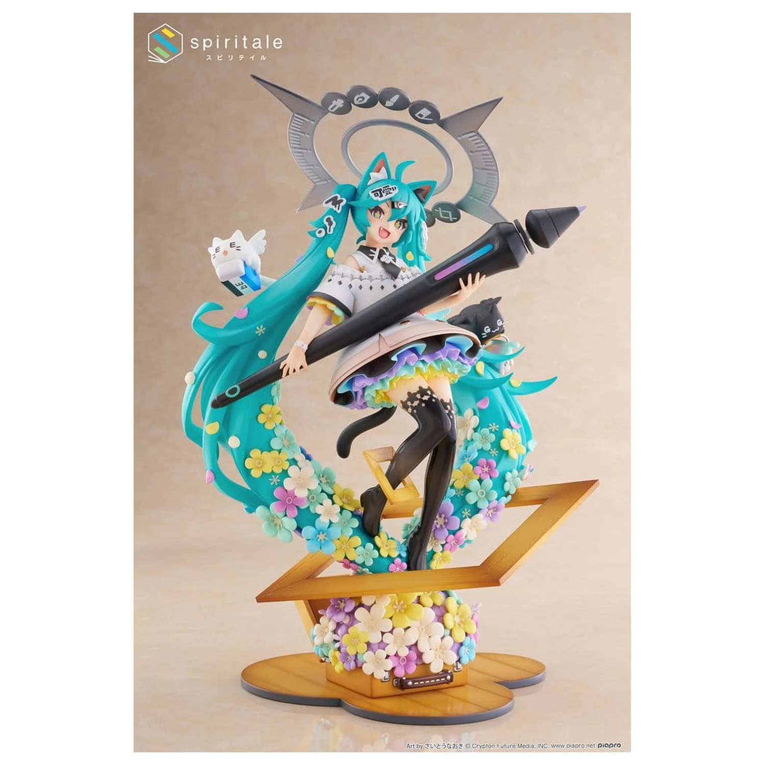Hatsune Miku x Naoki Saito PVC Statue 1/7 My Figure Making! The Painter Ver. 34 cm  product photo