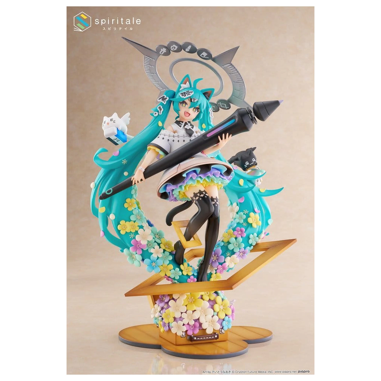 Hatsune Miku x Naoki Saito PVC Statue 1/7 My Figure Making! The Painter Ver. 34 cm  product photo