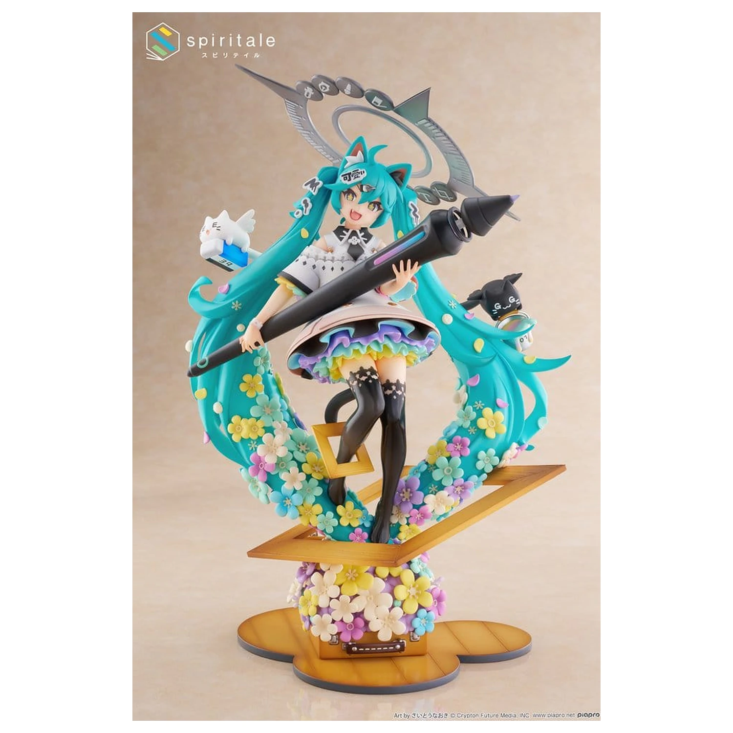 Hatsune Miku x Naoki Saito PVC Statue 1/7 My Figure Making! The Painter Ver. 34 cm  product photo