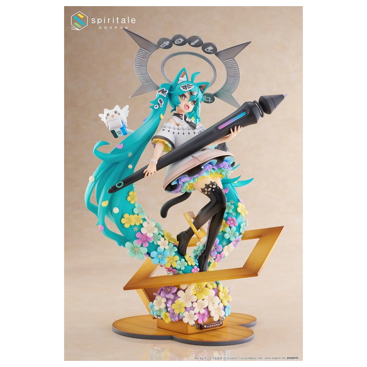 Hatsune Miku x Naoki Saito PVC Statue 1/7 My Figure Making! The Painter Ver. 34 cm  product photo