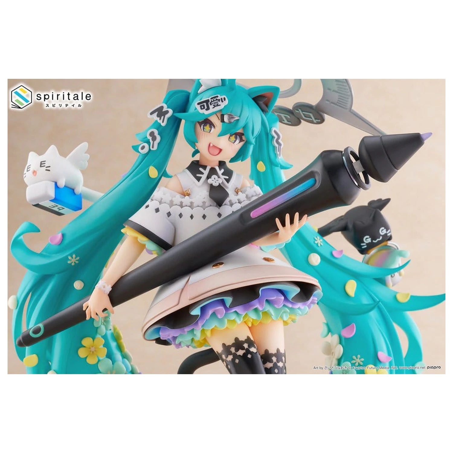 Hatsune Miku x Naoki Saito PVC Statue 1/7 My Figure Making! The Painter Ver. 34 cm  product photo