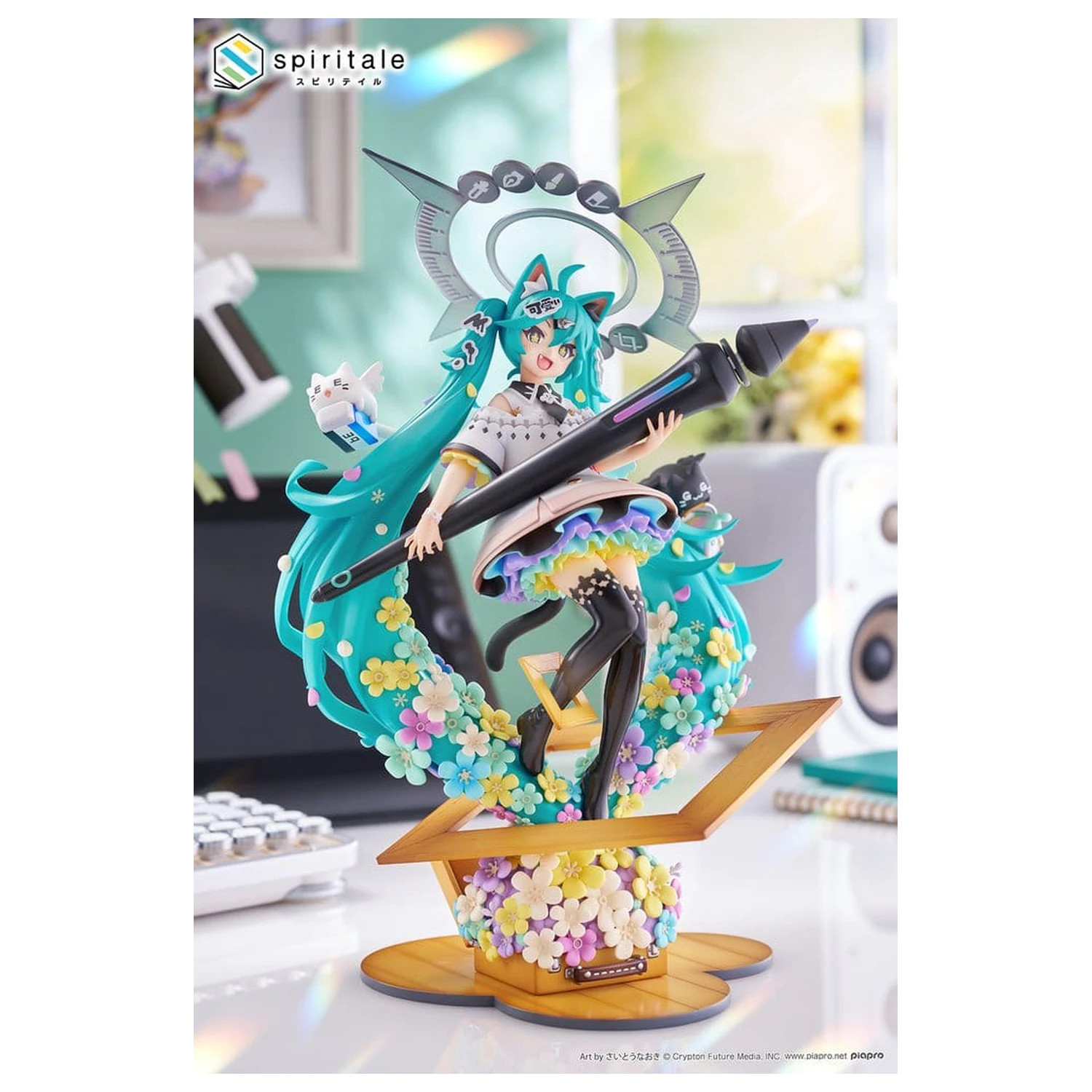 Hatsune Miku x Naoki Saito PVC Statue 1/7 My Figure Making! The Painter Ver. 34 cm  product photo