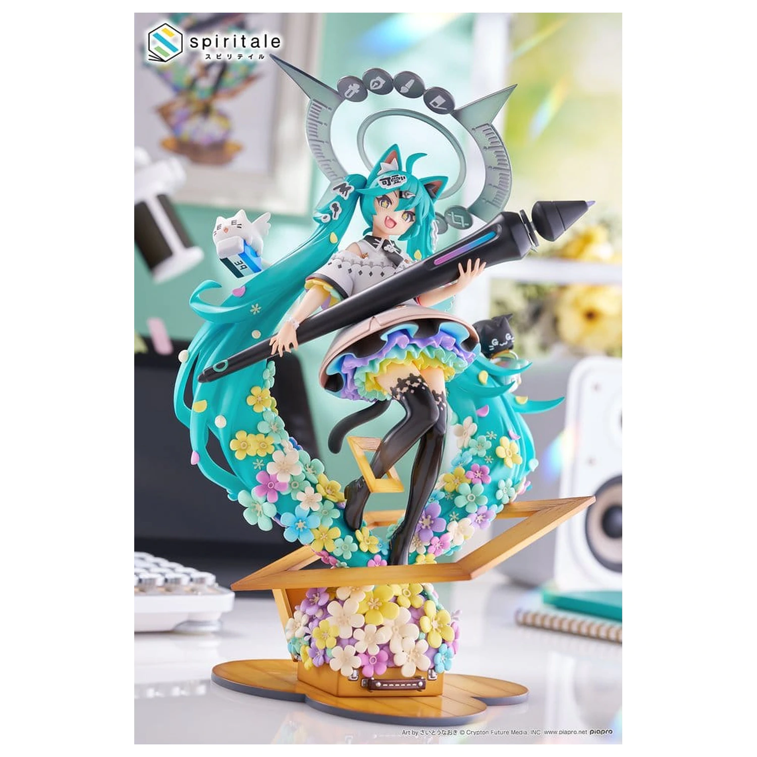 Hatsune Miku x Naoki Saito PVC Statue 1/7 My Figure Making! The Painter Ver. 34 cm  product photo