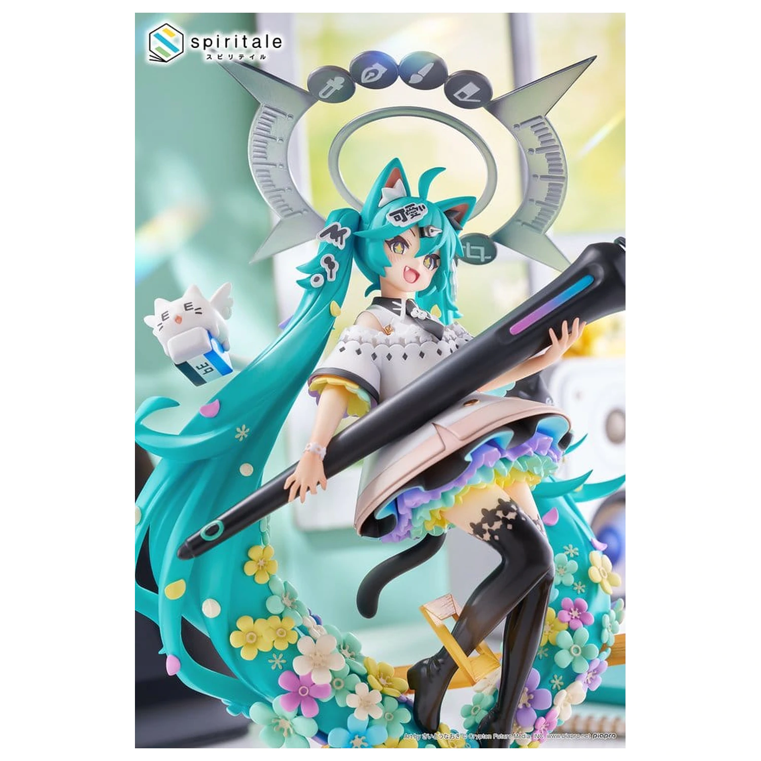 Hatsune Miku x Naoki Saito PVC Statue 1/7 My Figure Making! The Painter Ver. 34 cm  product photo