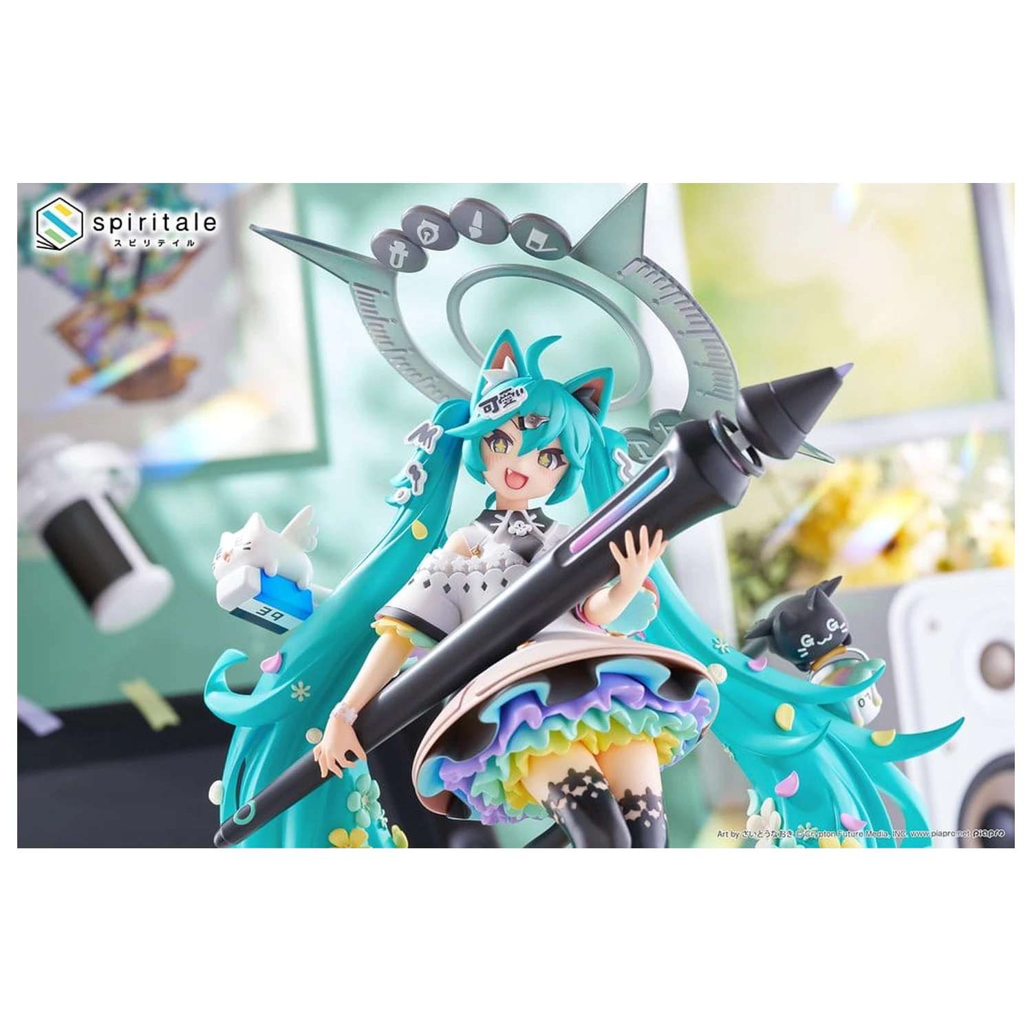 Hatsune Miku x Naoki Saito PVC Statue 1/7 My Figure Making! The Painter Ver. 34 cm  product photo