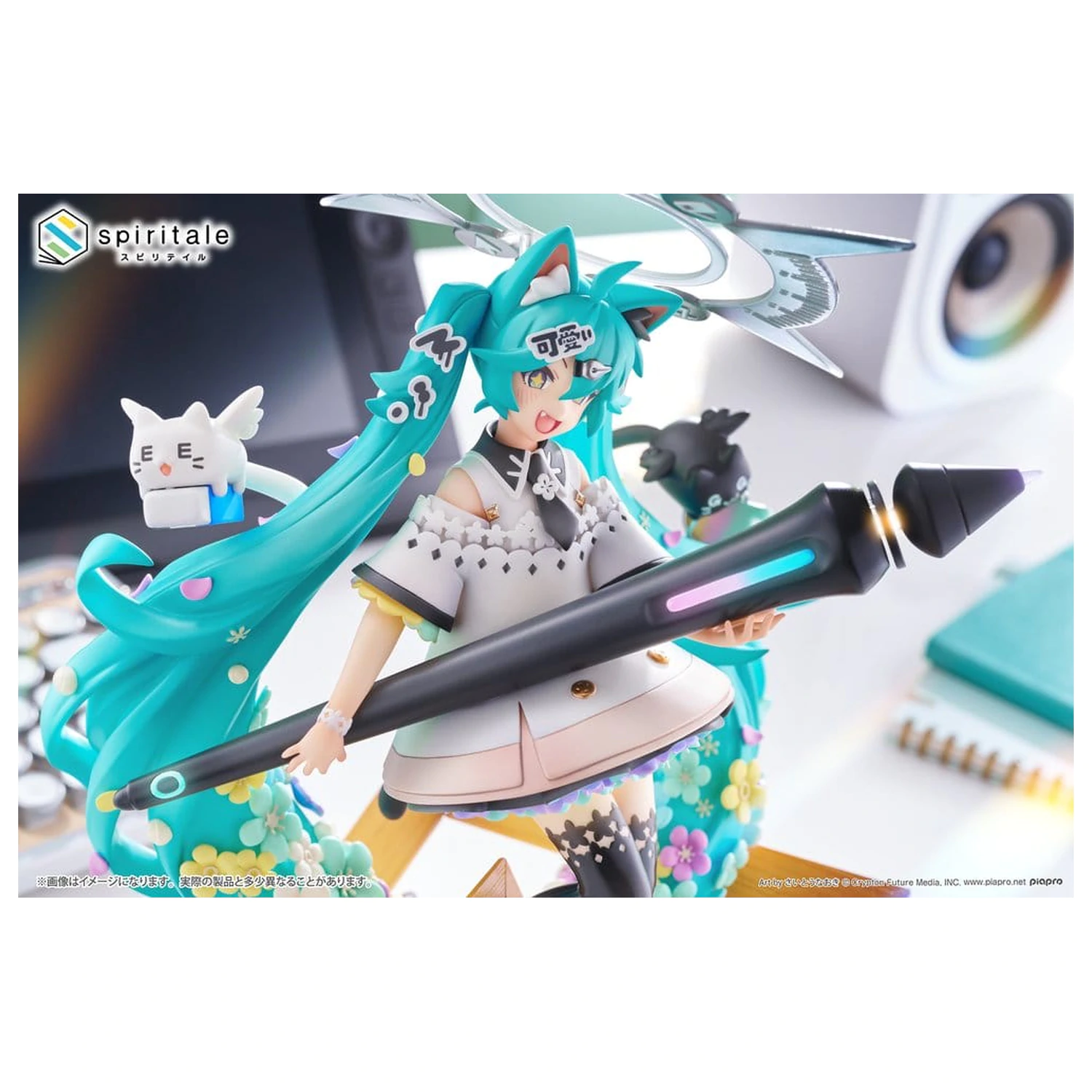 Hatsune Miku x Naoki Saito PVC Statue 1/7 My Figure Making! The Painter Ver. 34 cm  product photo