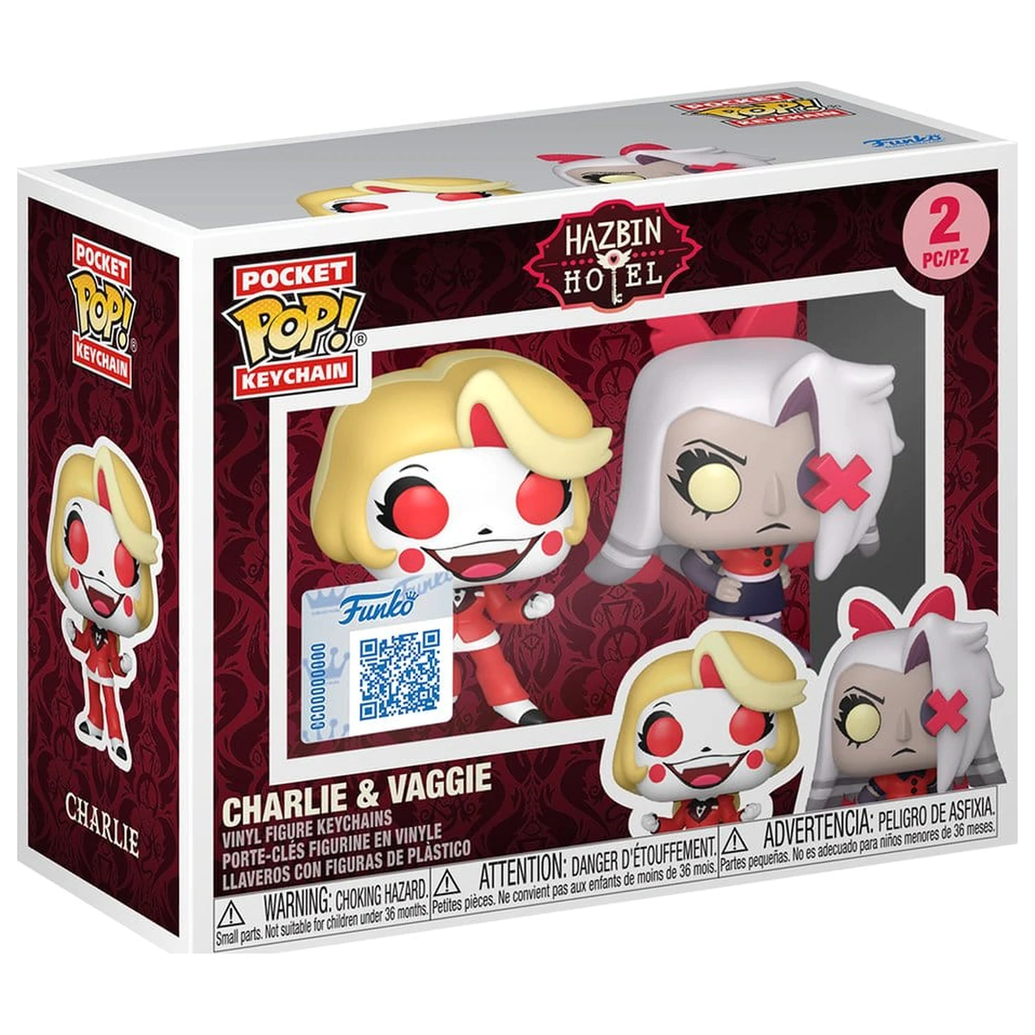 Hazbin Hotel Funko POP! Vinyl Keychain 2-Pack Charlie & Vaggie 4 cm  product photo