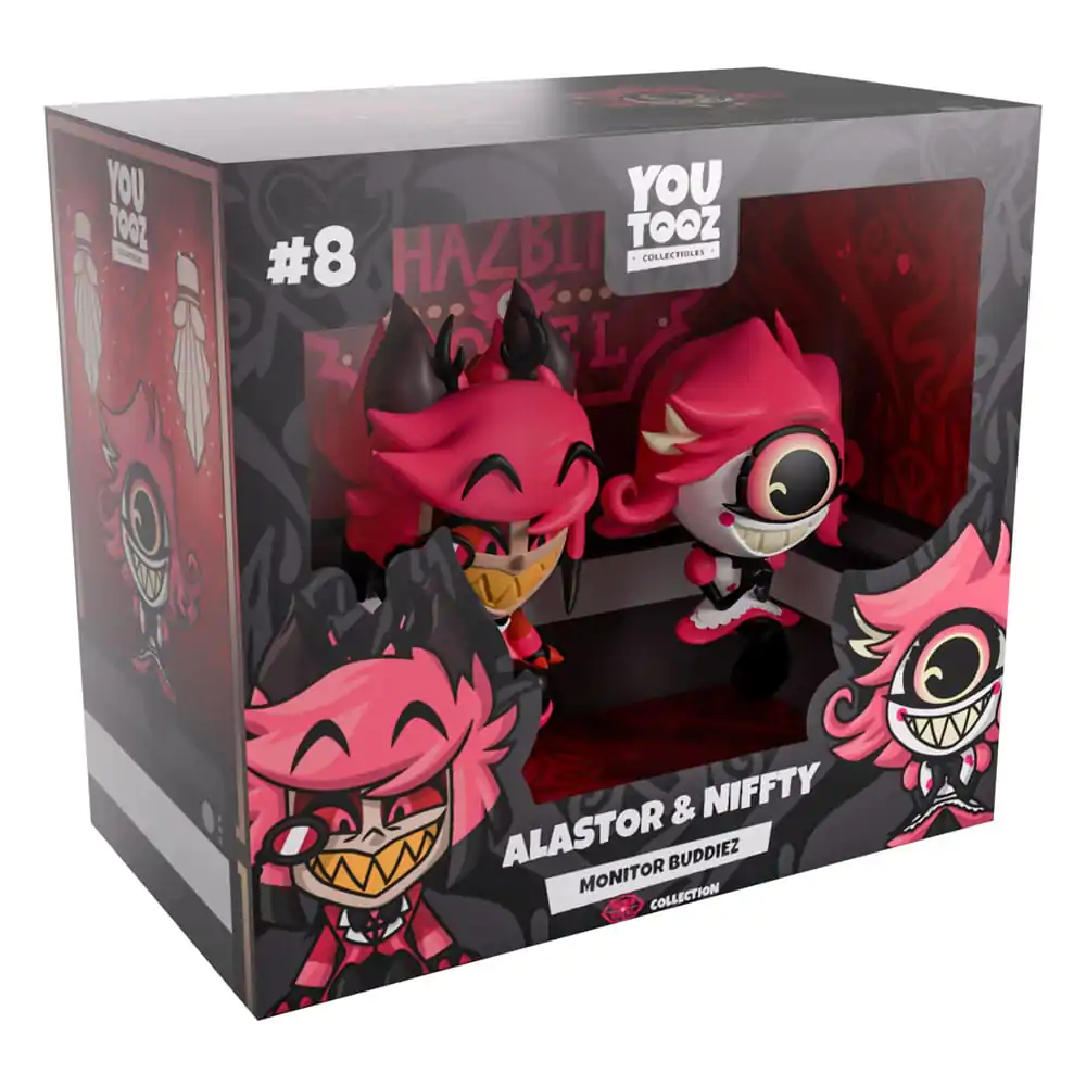 Hazbin Hotel Vinyl Figures Alastor &amp; Niffty Monitor Buddiez product photo