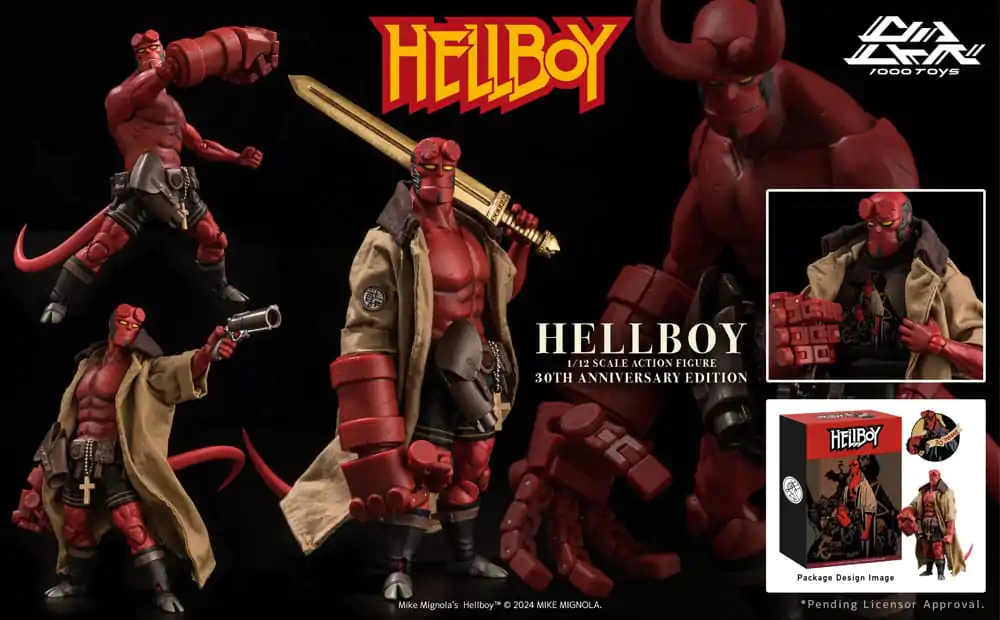 Hellboy Action Figure 1/12 Hellboy 30th Anniversary Edition 19 cm termékfotó