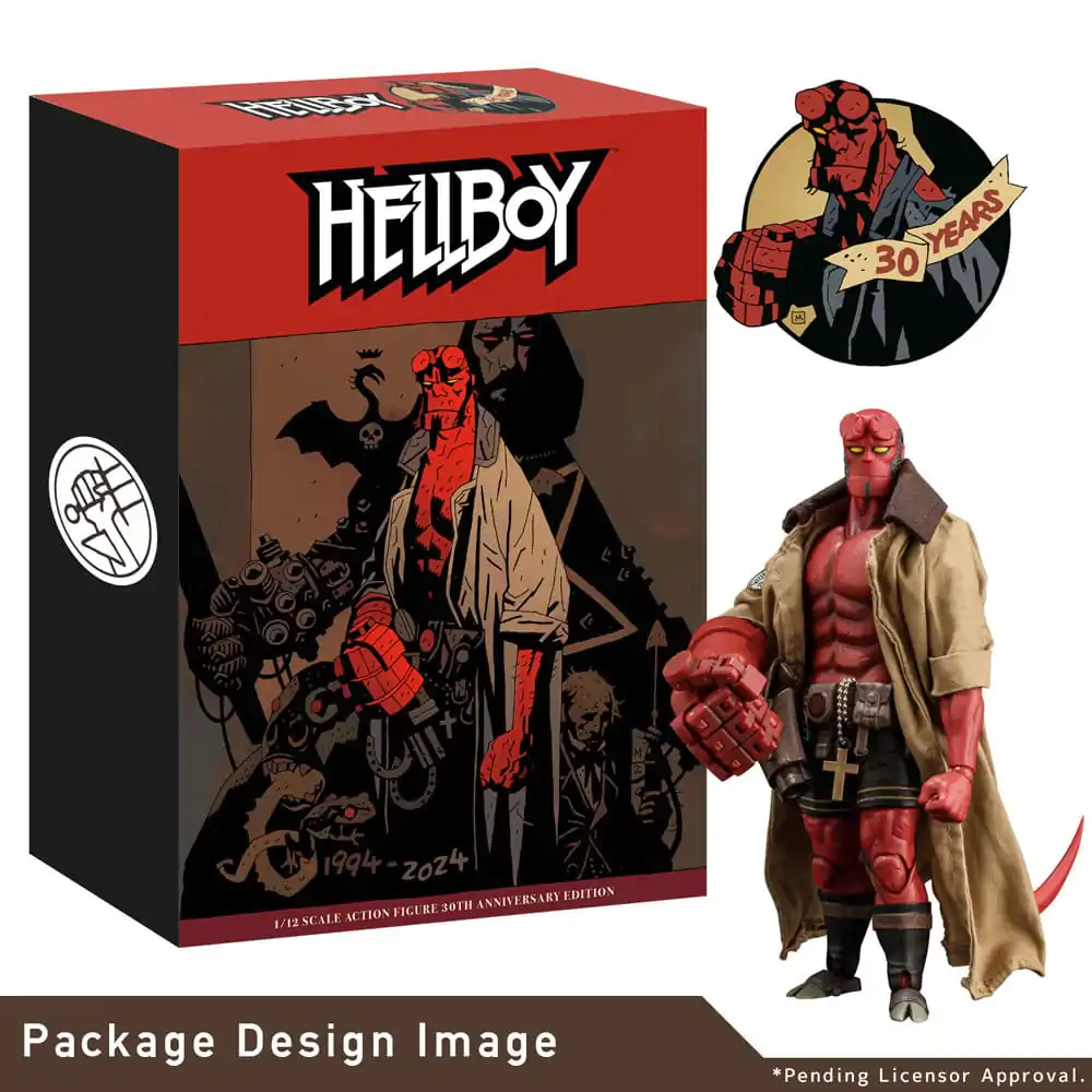 Hellboy Action Figure 1/12 Hellboy 30th Anniversary Edition 19 cm termékfotó