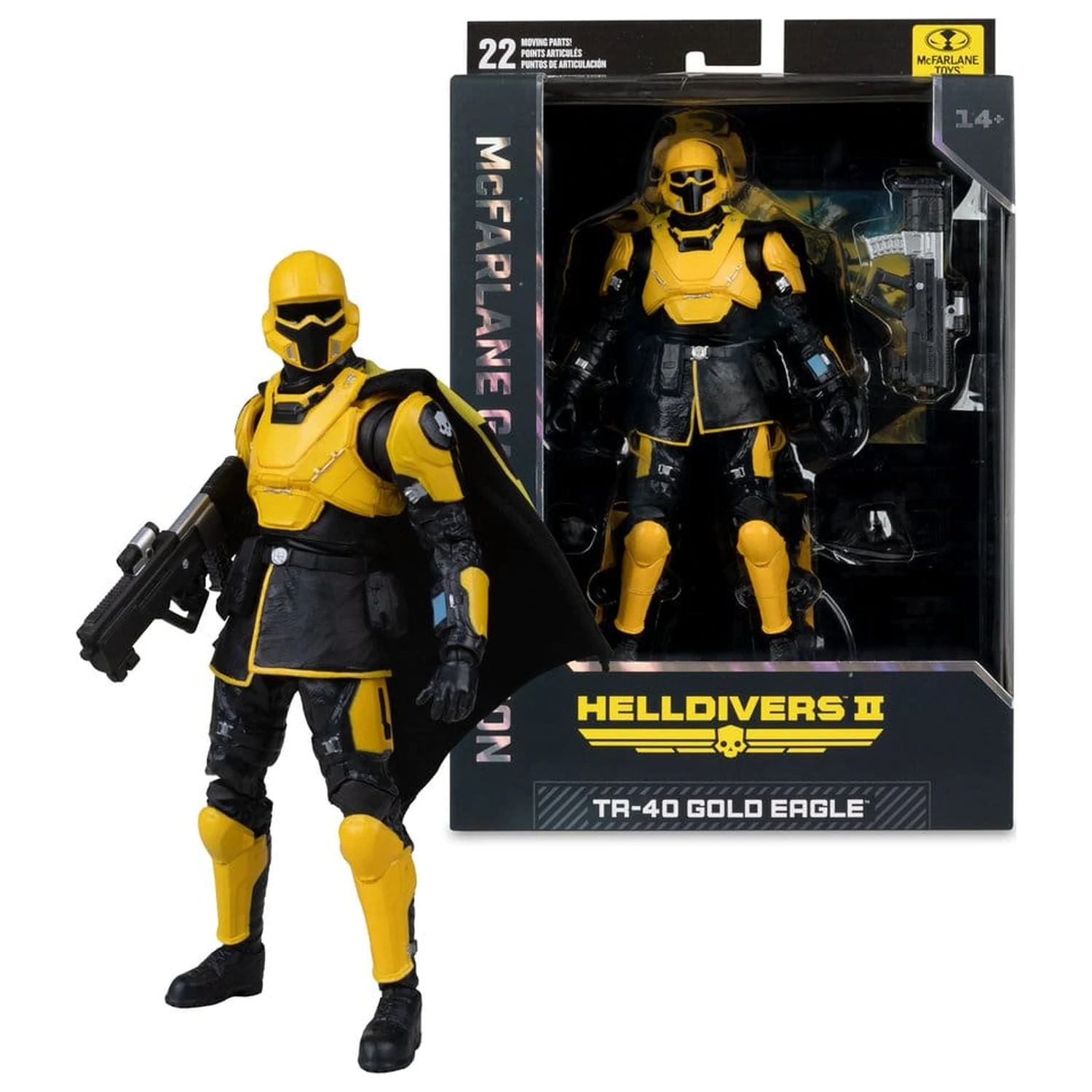 Helldivers II McFarlane Gaming Edition Action Figure T4-40 Gold Eagle 18 cm product photo