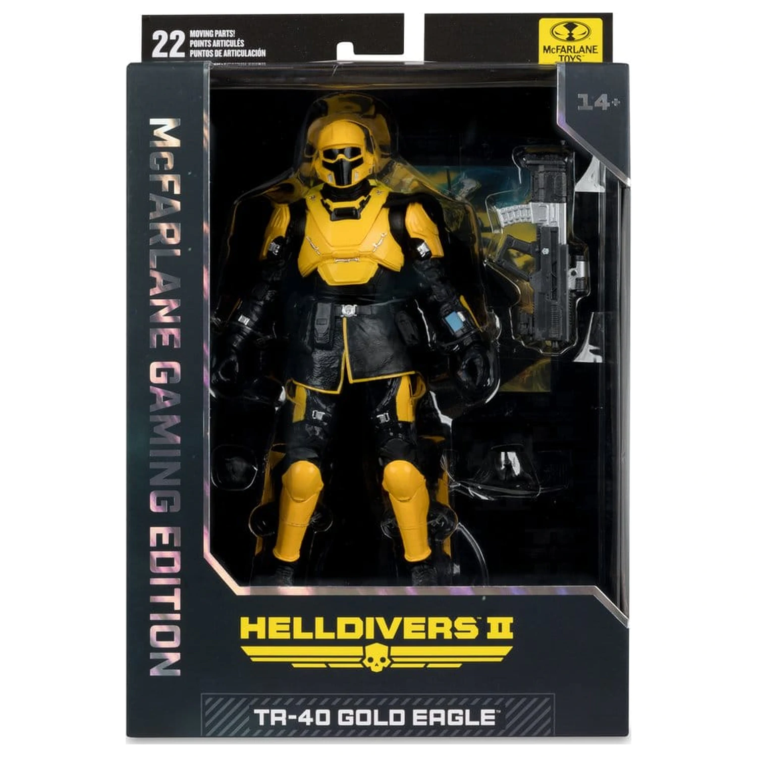 Helldivers II McFarlane Gaming Edition Action Figure T4-40 Gold Eagle 18 cm product photo