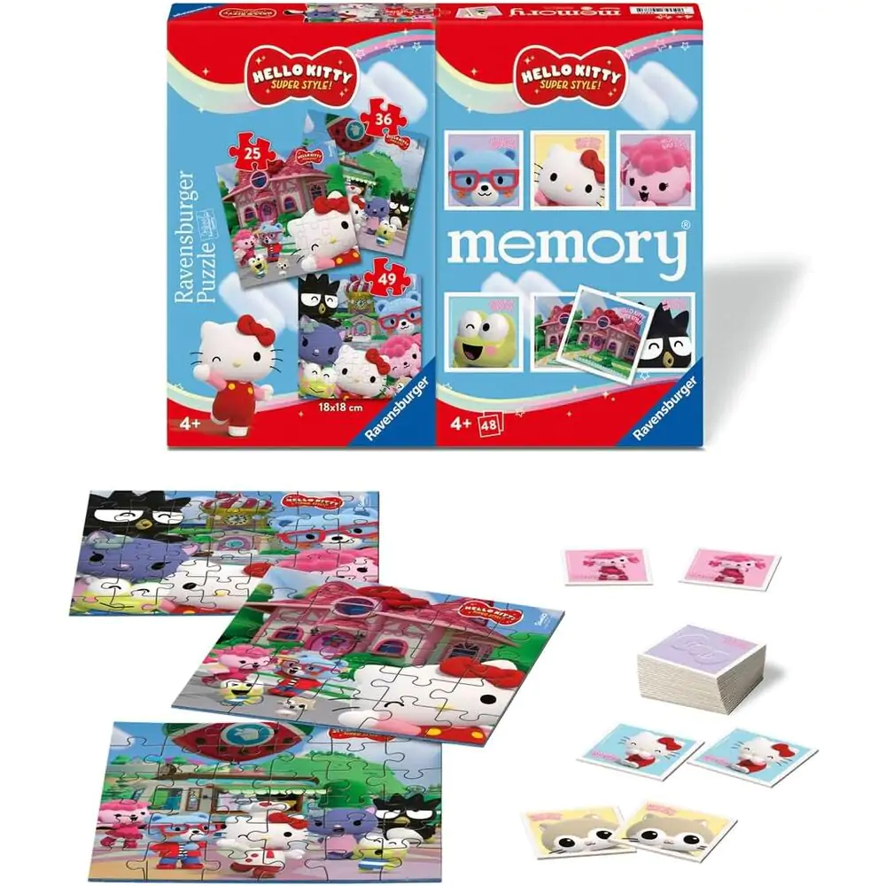 Hello Kitty 3 puzzles and memory multipack product photo
